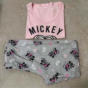 Pink Mickey/Minnie Mouse Pajama Set